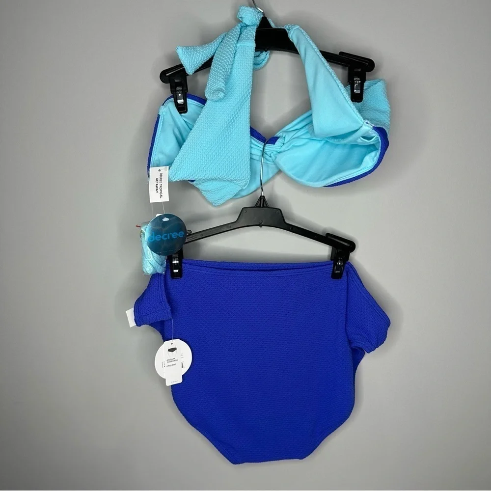 Decree Tropical Getaway Blue and Light Blue Bikini Set
